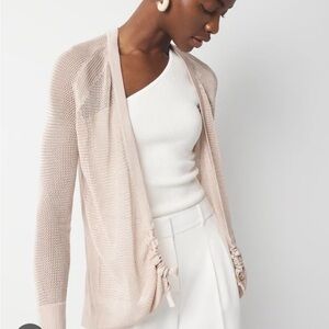 White House Black Market Soft Cream Cardigan 100 % Rayon